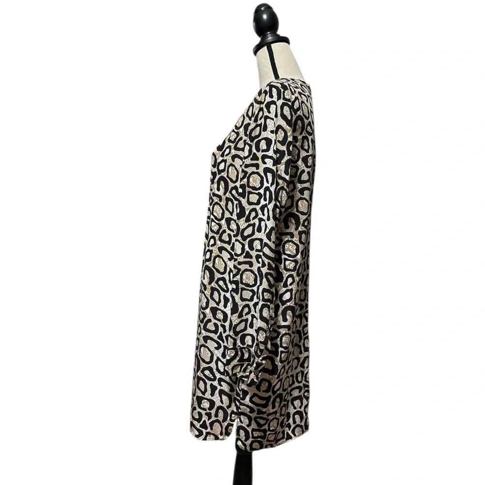 Equipment Owen Leopard Snake Print Silk Mini Dress Sz. Medium